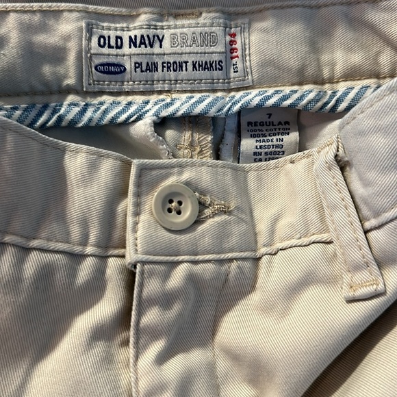 OLD NAVY Plain Front Uniform Khakis Kids Size 7 Regular - Picture 4 of 4